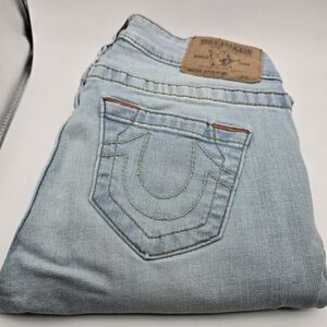 True Religion Women's Light Blue Slim Jeans Size 26